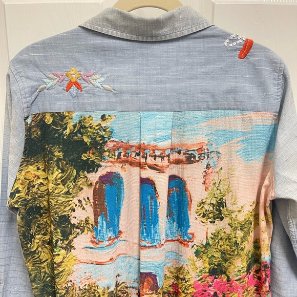 John Mark Denim Pattern Button Down - Picture 9 of 11